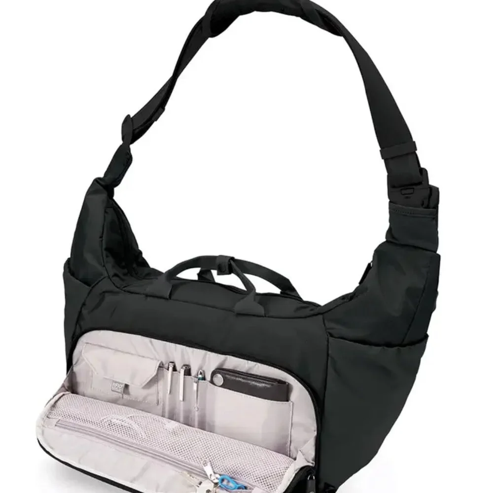 Pacsafe Olive Green and Mustard Yellow Crossbody Camera Bag